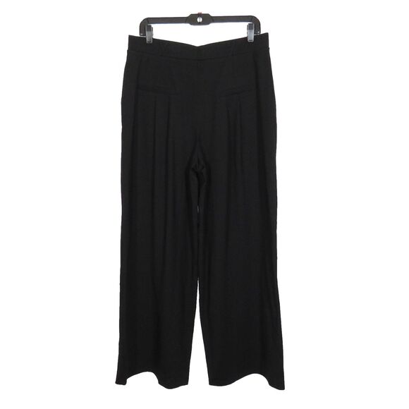 OGL Bamboo Blend Ponte Wide Leg Drapey Pull On Pants Black Size Large - Picture 7 of 11